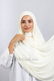 Crepe Bonnet Ninja - Blanc Cassé