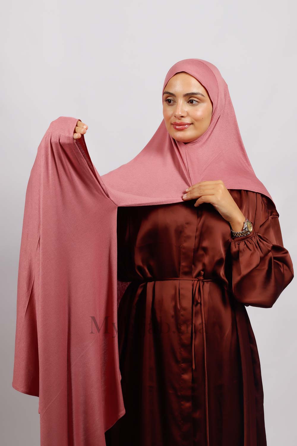 Lycra deux plis - rose casher