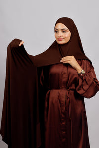 Lycra deux plis - Marron foncé