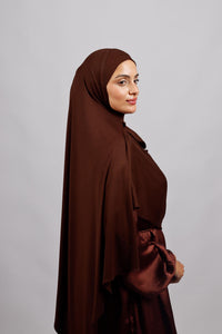 Lycra deux plis - Marron foncé