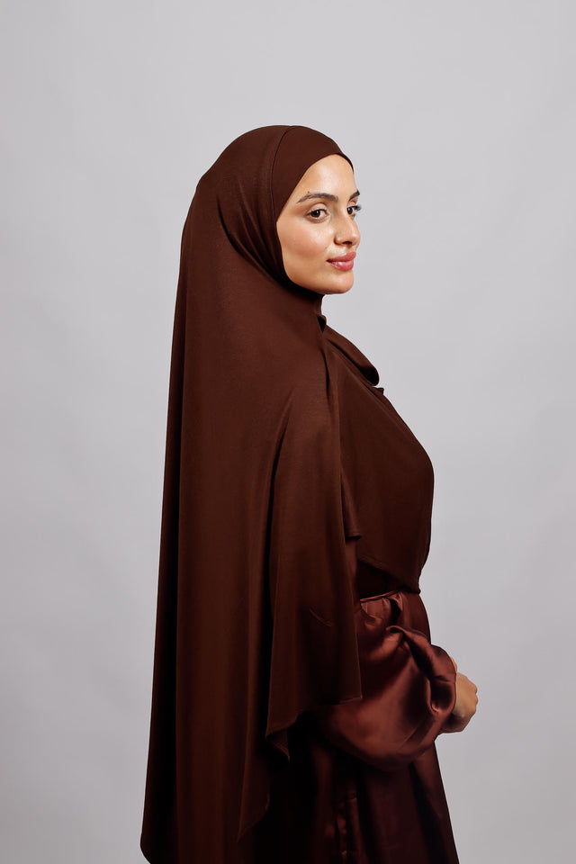 Lycra deux plis - Marron foncé