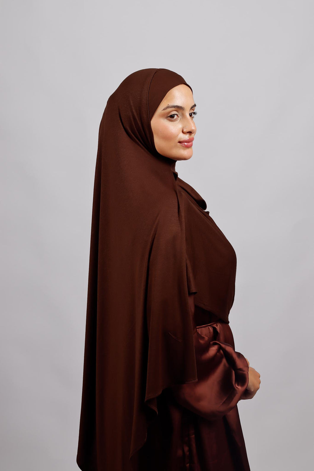 Lycra deux plis - Marron foncé