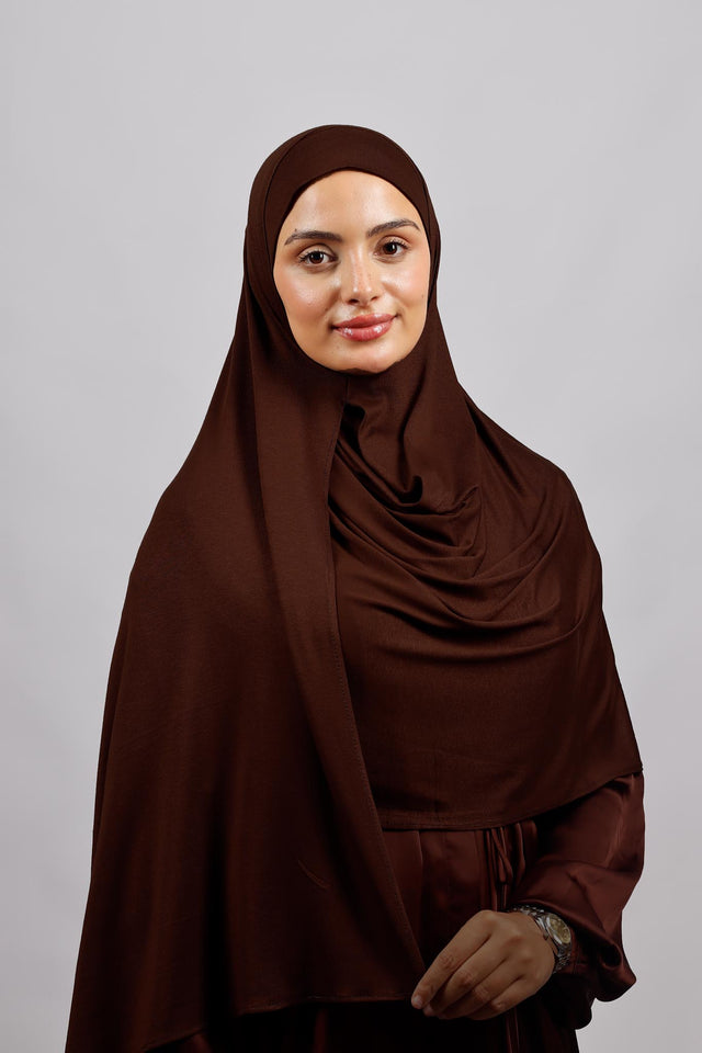 Lycra deux plis - Marron foncé