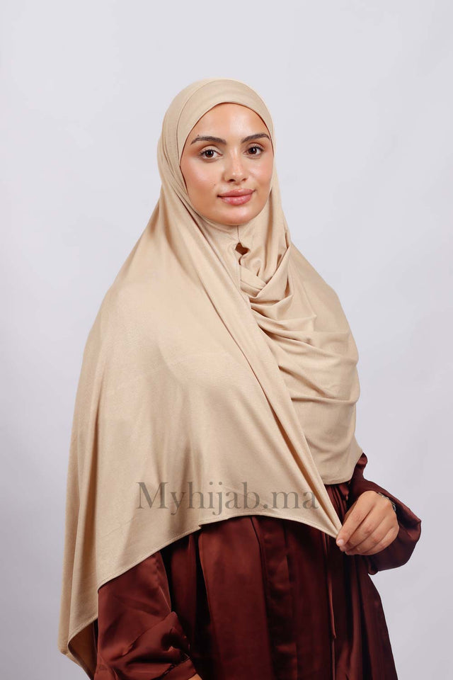 Lycra deux plis - Beige crema