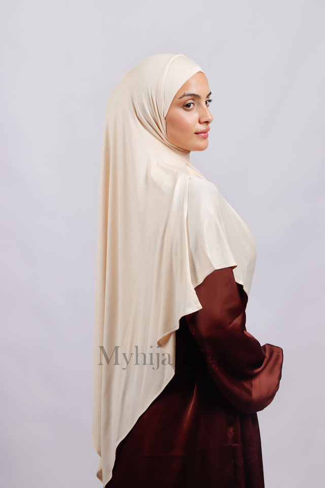 Lycra deux plis - Beige saumon