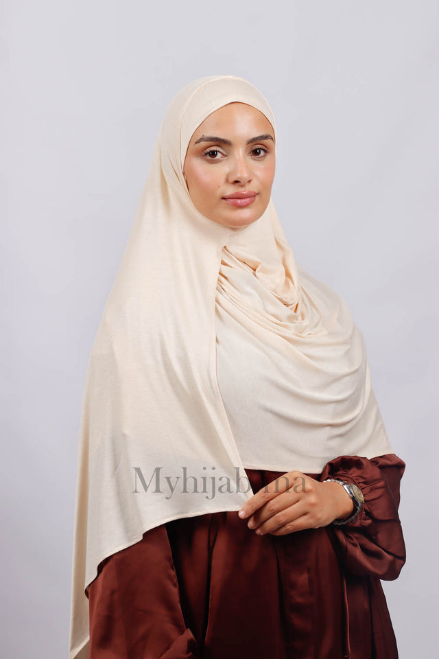 Lycra deux plis - Beige saumon