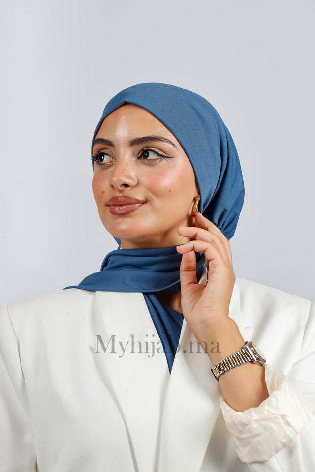 Turban Amira - Bleu jeans