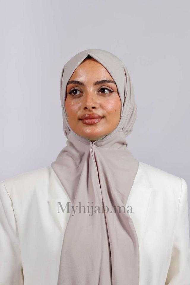 Turban Amira -Beige gris