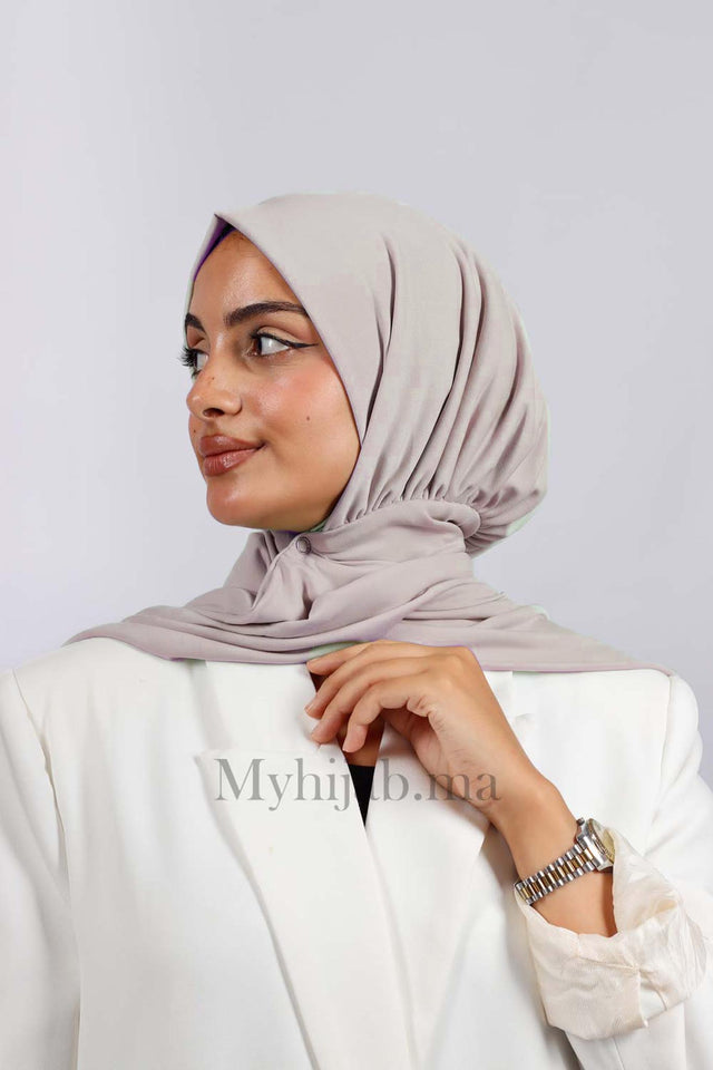 Turban Amira -Beige gris