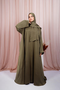 Abaya Jouri - Vert olive
