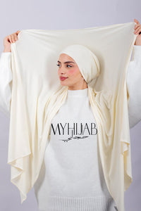 Lycra Bonnet Jasmine - Blanc cassé