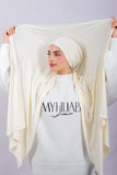 Lycra Bonnet Jasmine - Blanc cassé