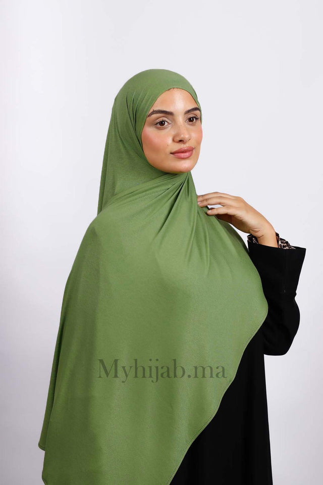 Lycra Coton - Vert Kaki