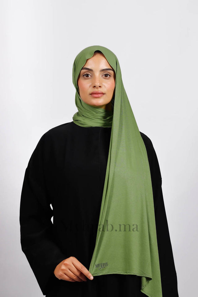 Lycra Coton - Vert Kaki