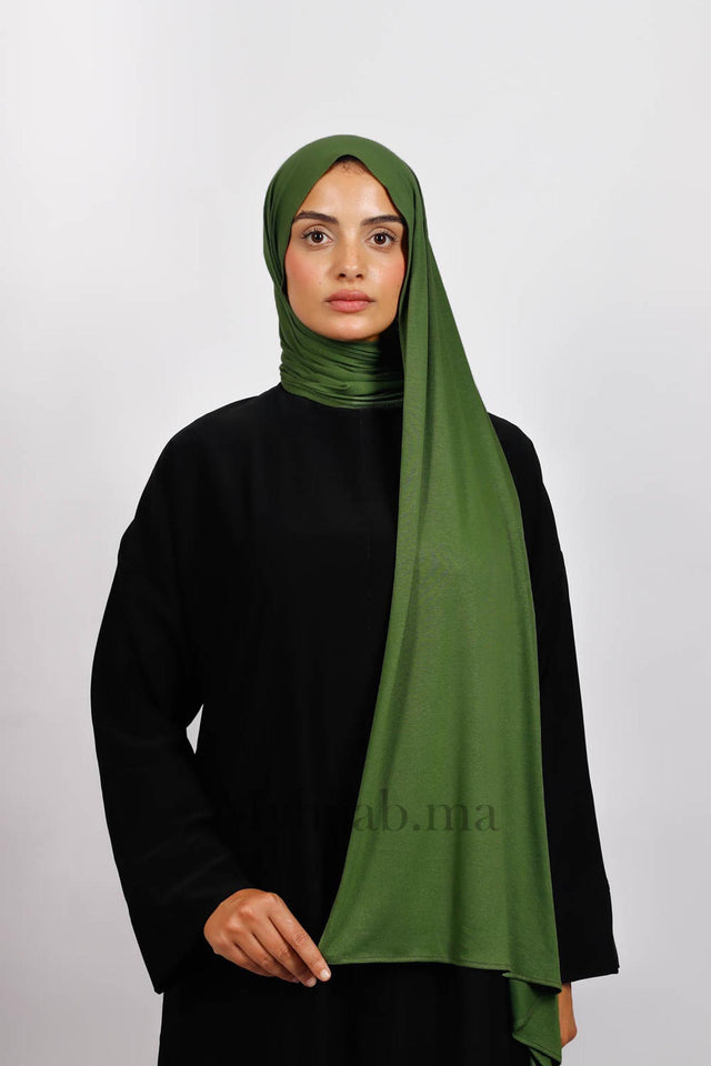 Lycra Coton - Vert avocat