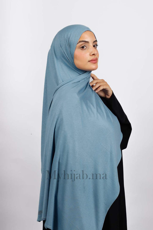 Lycra Coton - Bleu pale