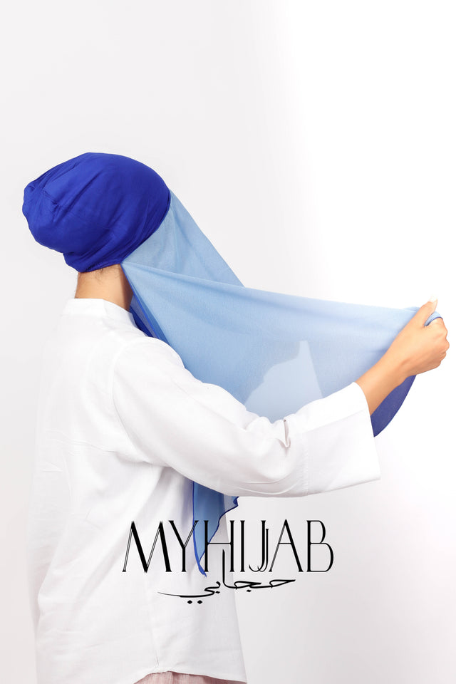 Foulard Lycra Dégradé - Bleu roi