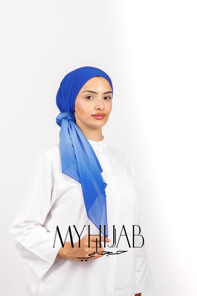 Foulard Lycra Dégradé - Bleu roi