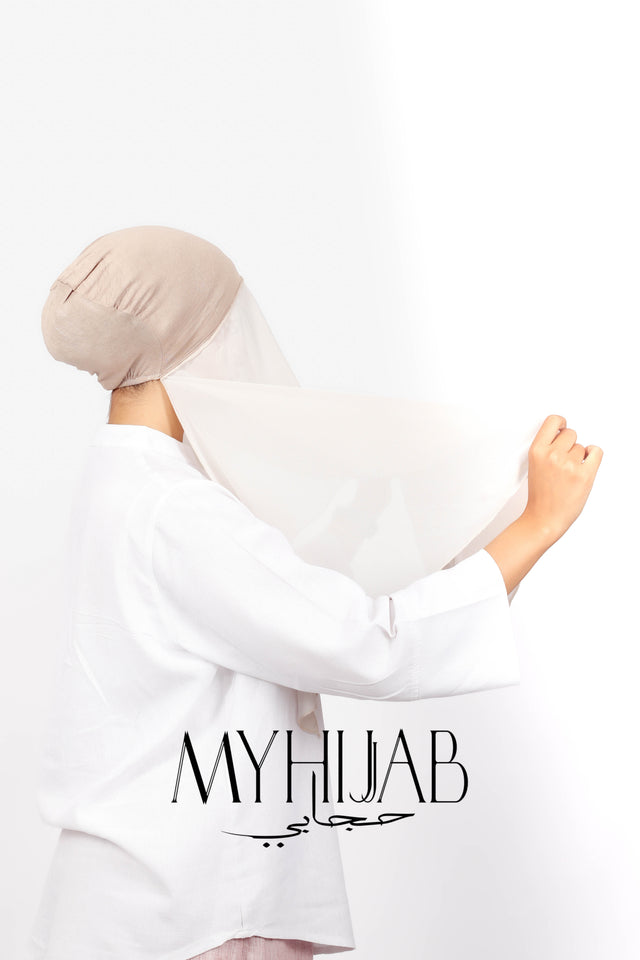 Foulard Lycra Dégradé - Beige milk