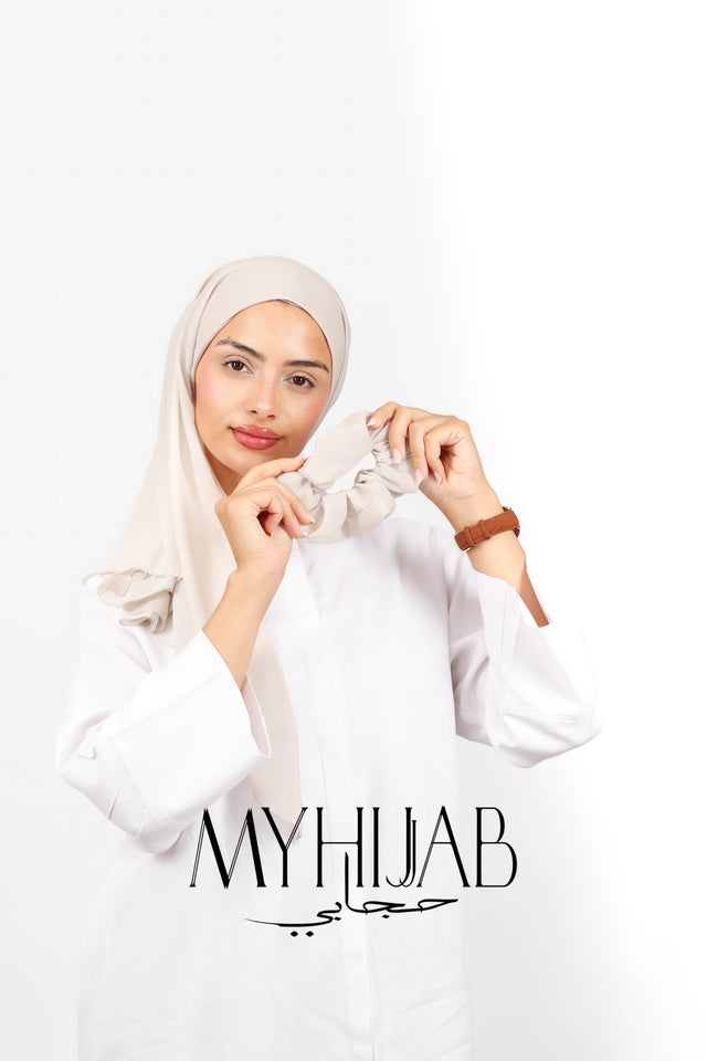 Foulard Lycra Dégradé - Beige milk