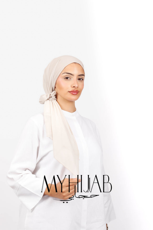 Foulard Lycra Dégradé - Beige milk
