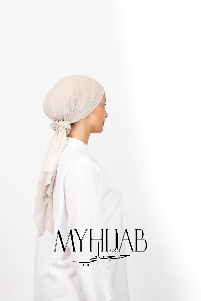 Foulard Lycra Dégradé - Beige milk