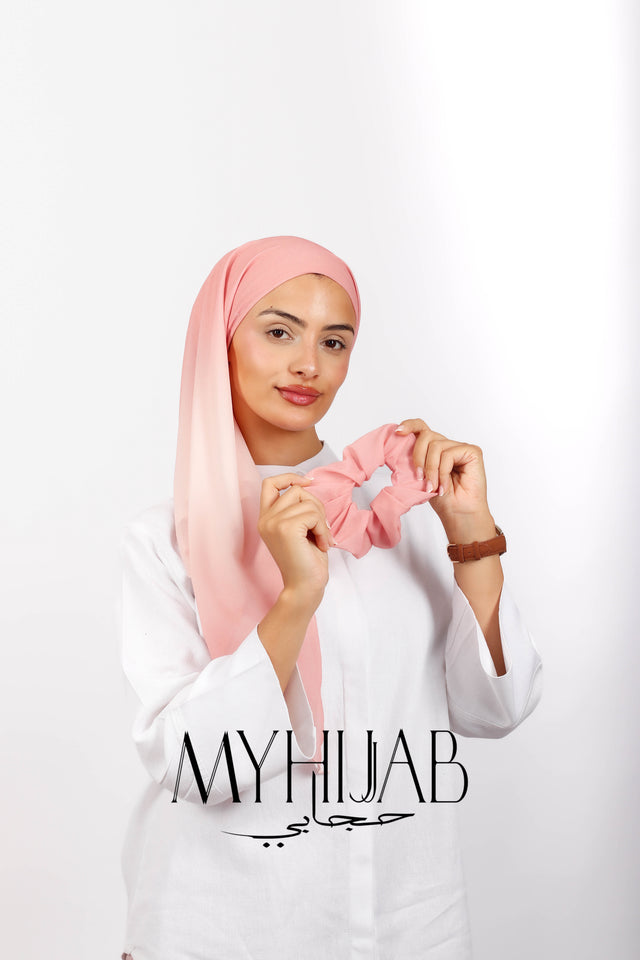 Foulard Lycra Dégradé - Saumane rose