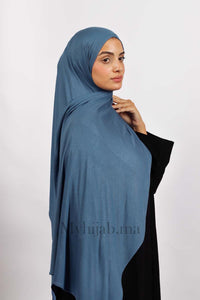 Lycra Coton - Bleu jeans foncé