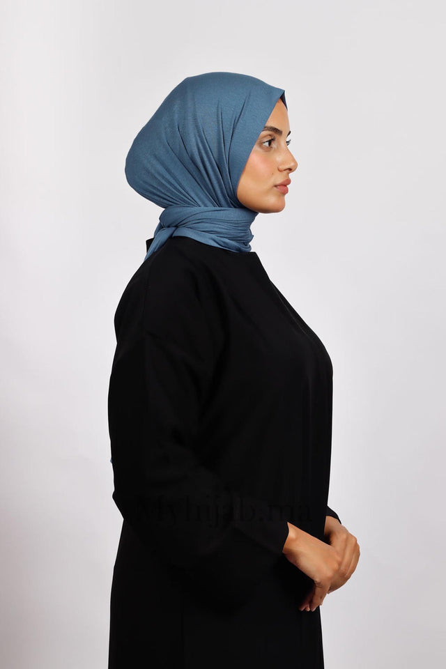 Lycra Coton - Bleu jeans foncé