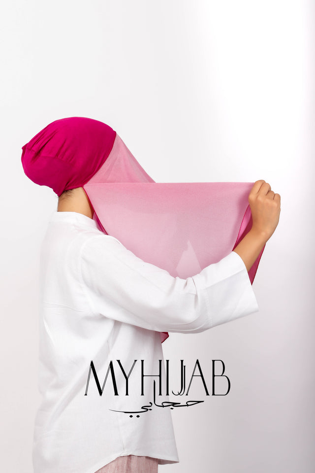 Foulard Lycra Dégradé - Rose fushia