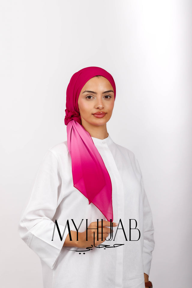 Foulard Lycra Dégradé - Rose fushia