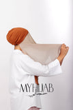 Foulard Lycra Dégradé - Orange miel