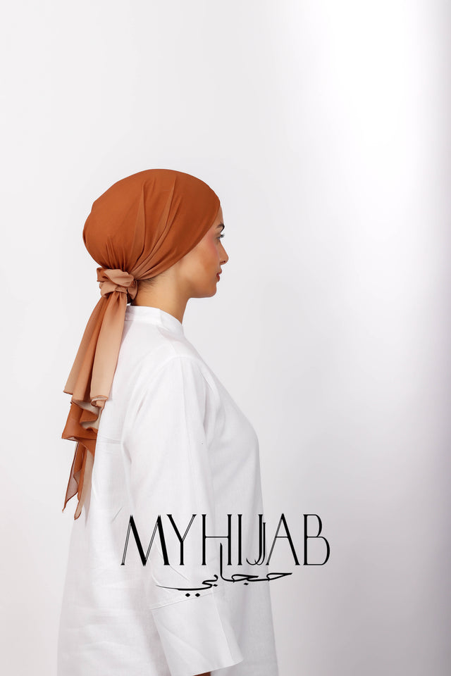Foulard Lycra Dégradé - Orange miel