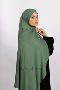 Lycra coton - vert olive