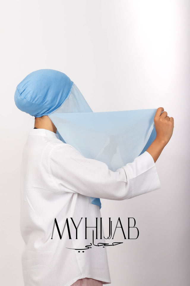 Foulard Lycra Dégradé - Bleu ciel