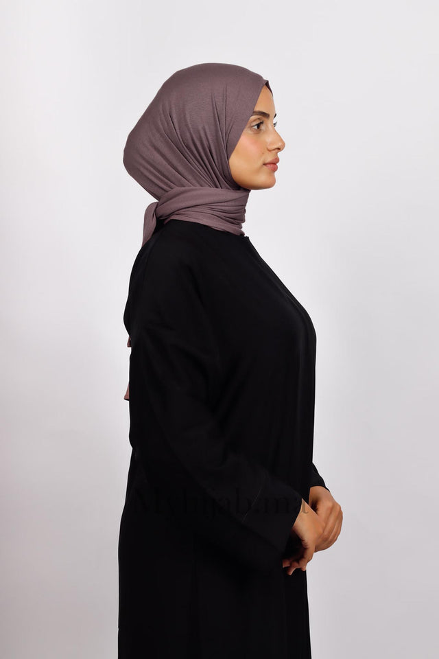 Lycra coton - Mauve poudré