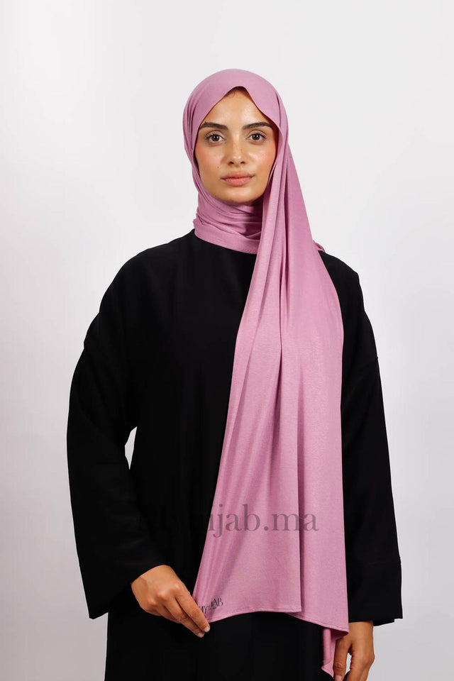 Lycra coton - Rose Lilas