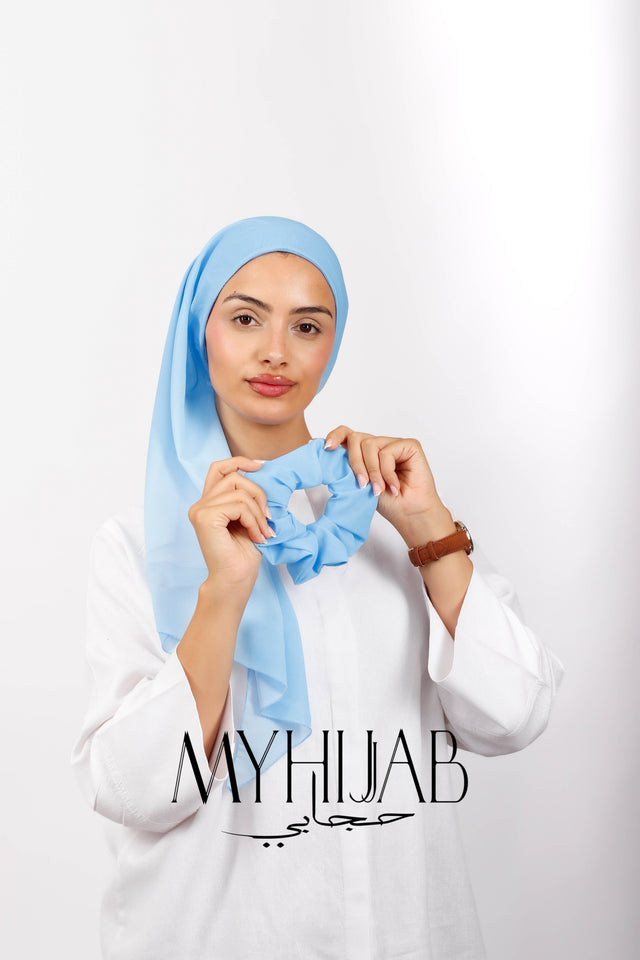 Foulard Lycra Dégradé - Bleu ciel