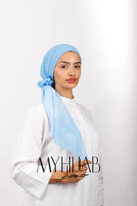 Foulard Turban Dégradé - Bleu ciel