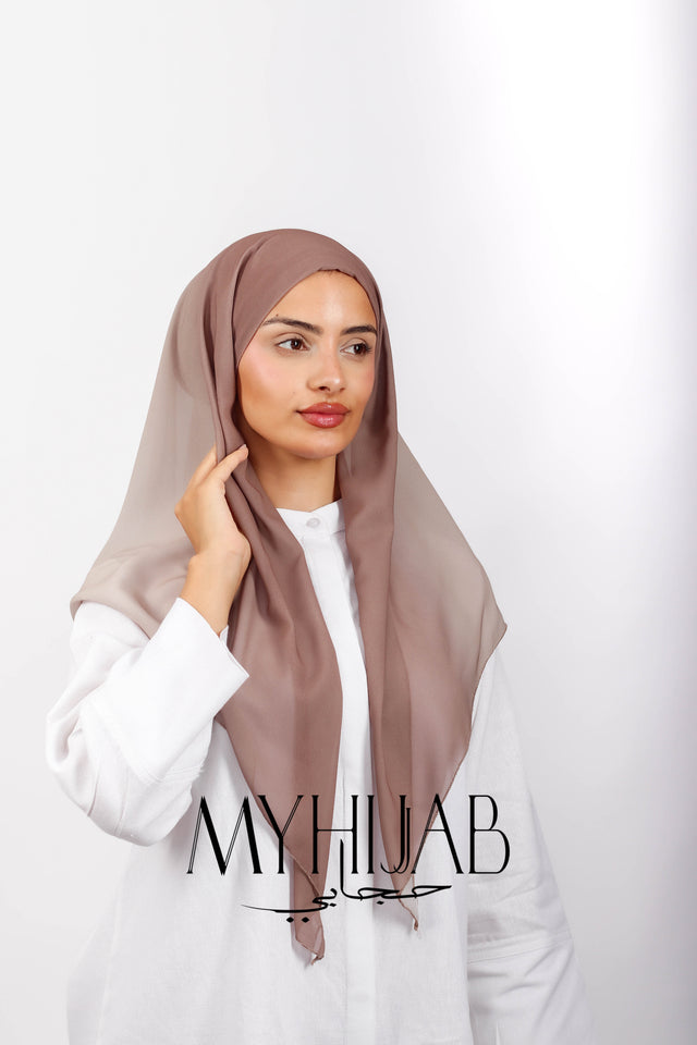 Foulard Lycra Dégradé - Beige marron