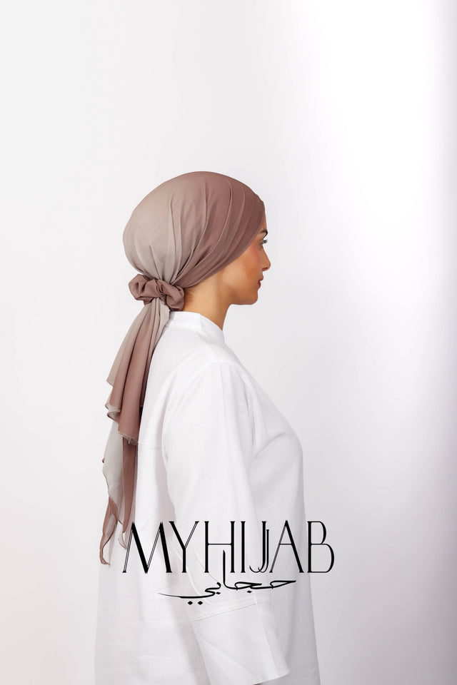 Foulard Lycra Dégradé - Beige marron