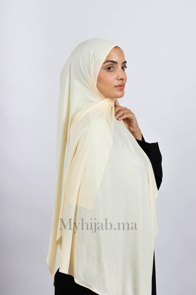 Lycra Coton - Blanc cassé