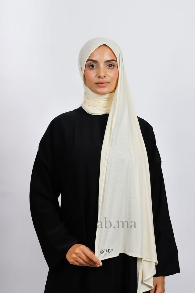 Lycra Coton - Blanc cassé