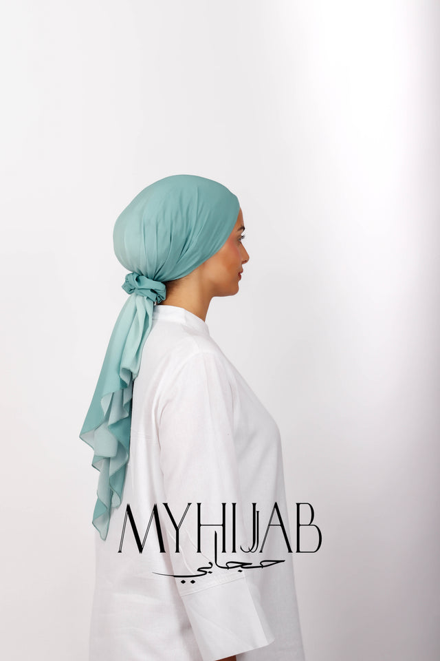 Foulard Lycra Dégradé - Tourquois clair