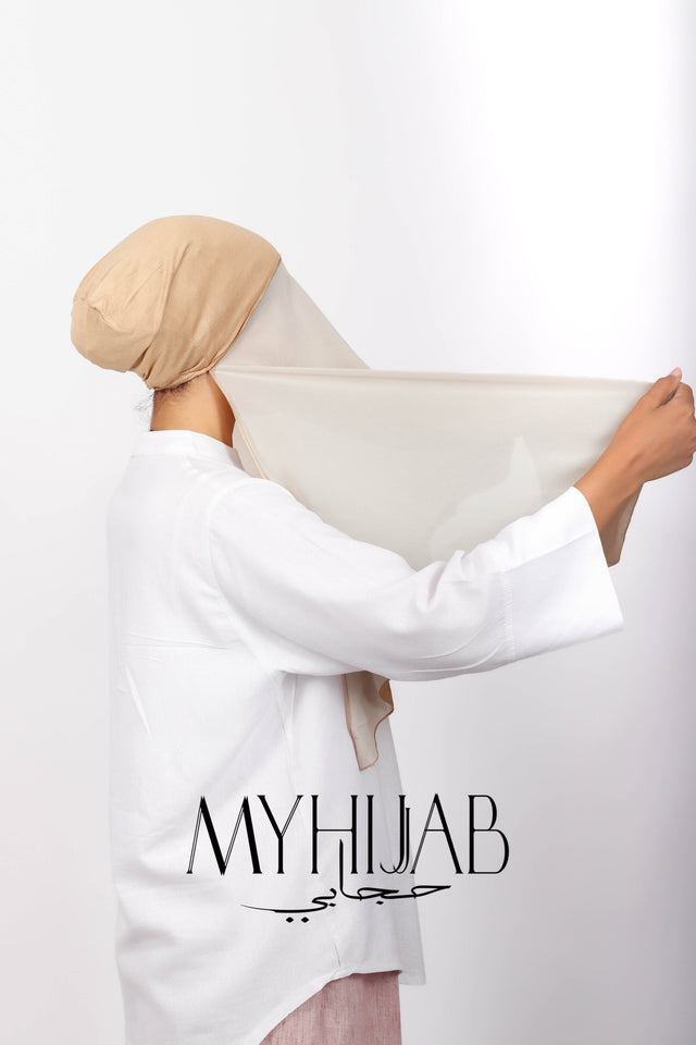 Foulard Lycra Dégradé - Beige sabel