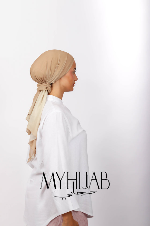 Foulard Lycra Dégradé - Beige sabel