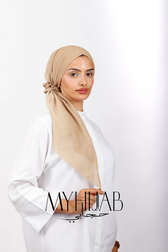 Foulard Lycra Dégradé - Beige sabel