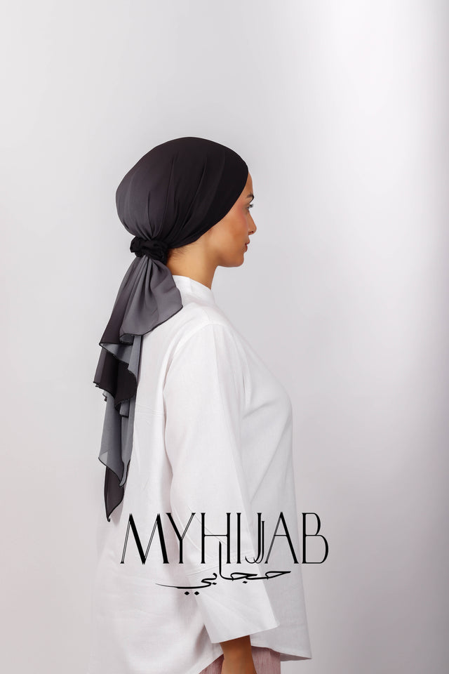 Foulard Lycra Dégradé - Gris Onyx