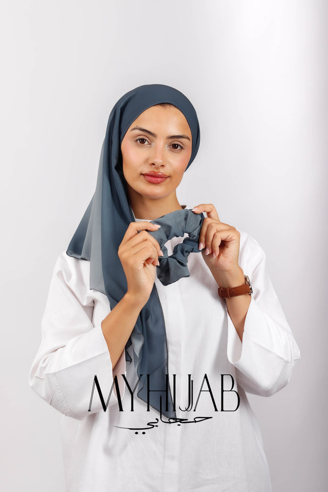 Foulard Lycra Dégradé -Gris fonce