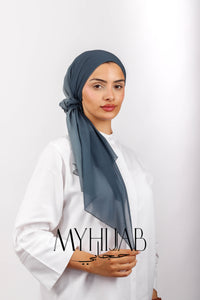 Foulard Turban Dégradé -Gris fonce